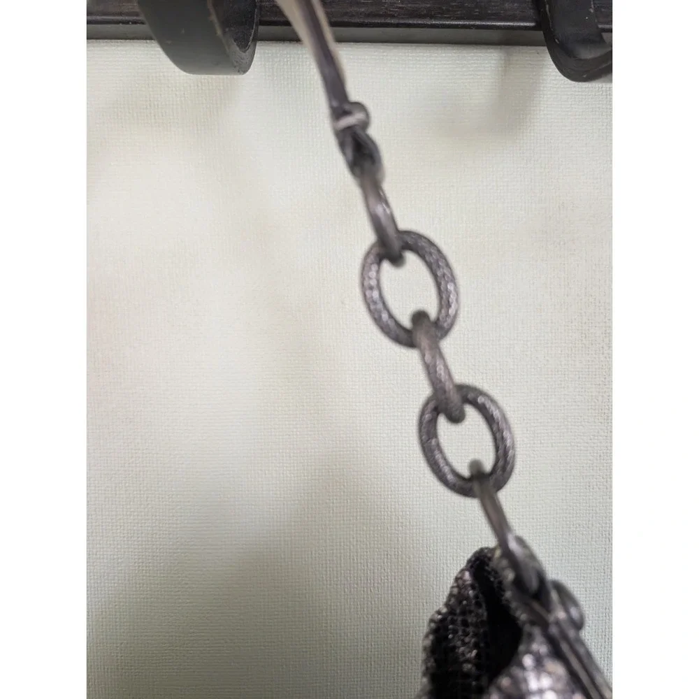 Coach Bag Kristin Metallic Python Hobo Silver Y2K Shoulder Snakeskin Chain Purse